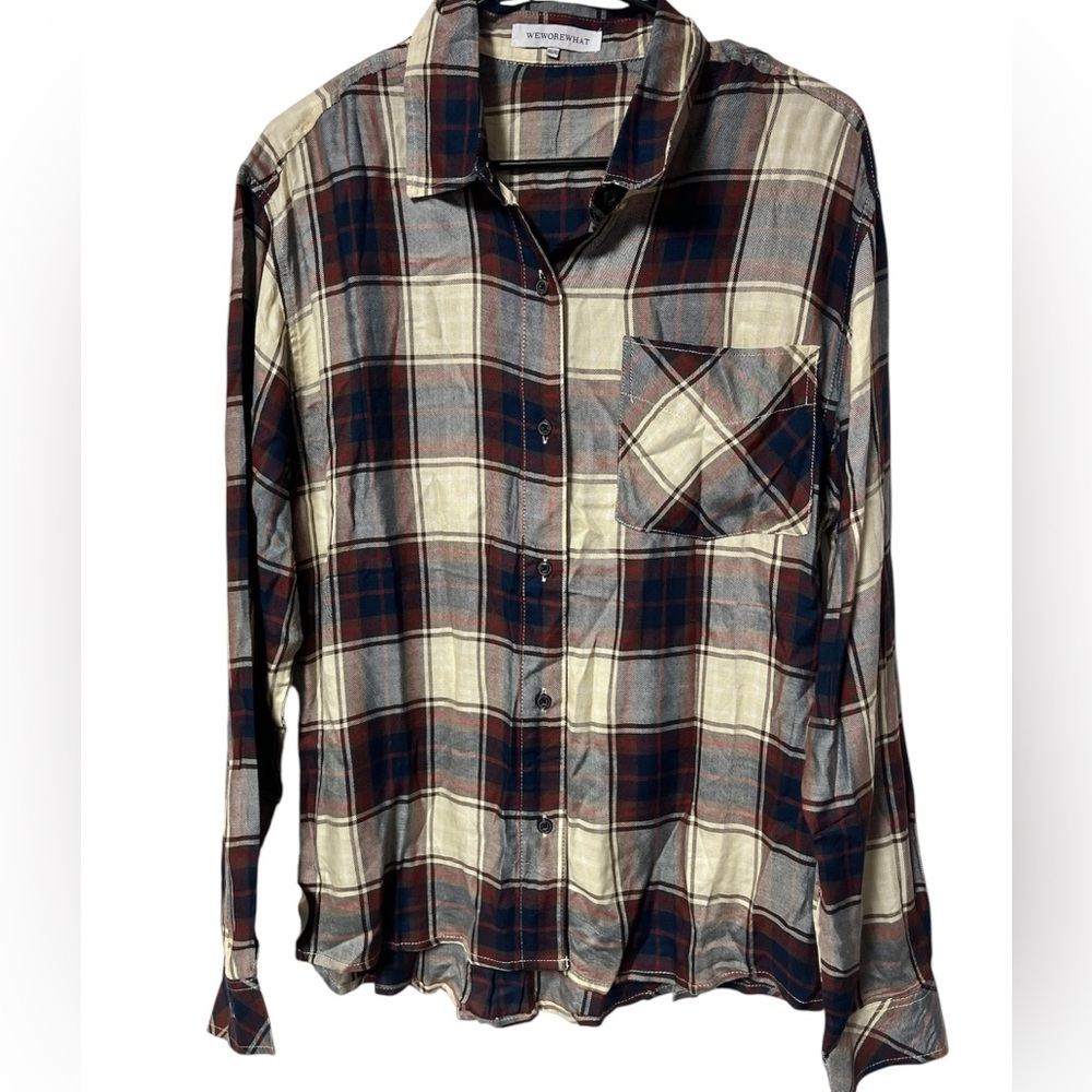 Weworewhat. We wore what plaid button down OVERSIZED PTP 20